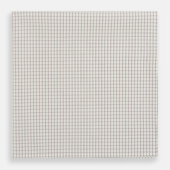 Purple Graph Check Handkerchief