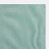View 2 of product A neatly folded, square-shaped Green Pencil Stripe Handkerchief by Turnbull & Asser, featuring thin green and white vertical stripes, displayed on a plain white background.
