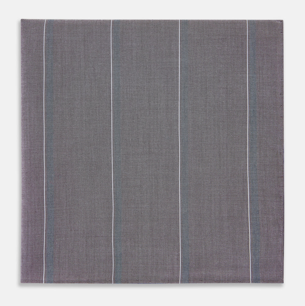 Porto Red Track Stripe Hand-Rolled Handkerchief