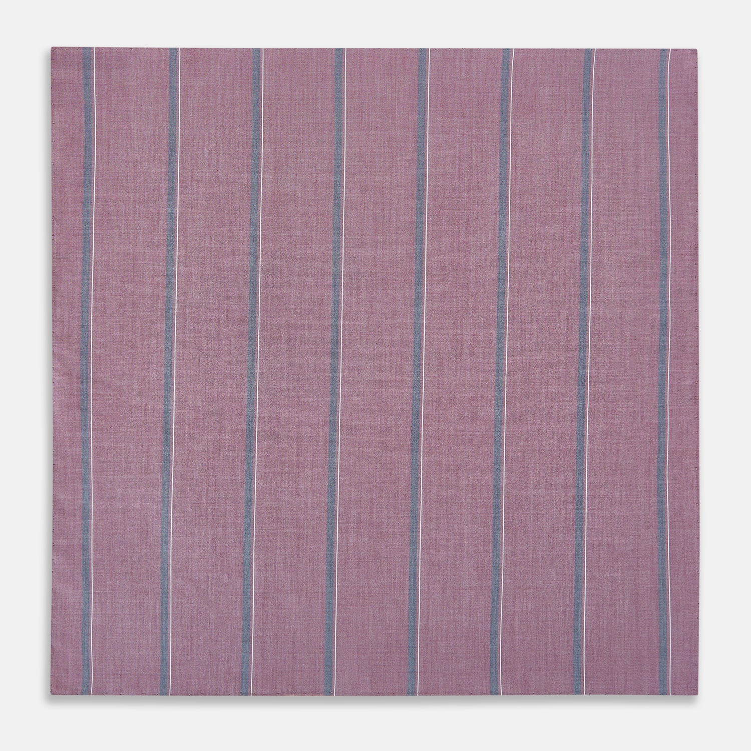 View 3 of product Cerise Red Track Stripe Hand-Rolled Handkerchief