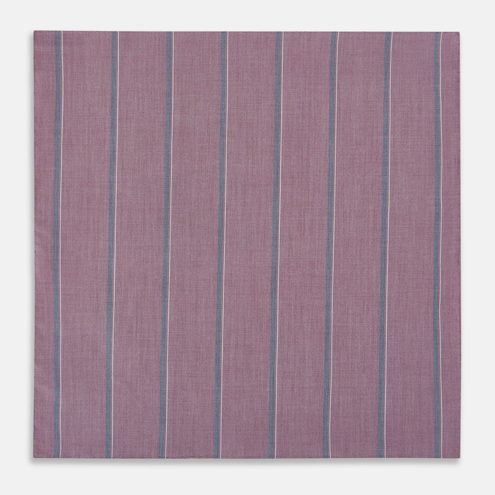 Cerise Red Track Stripe Hand-Rolled Handkerchief Image 2