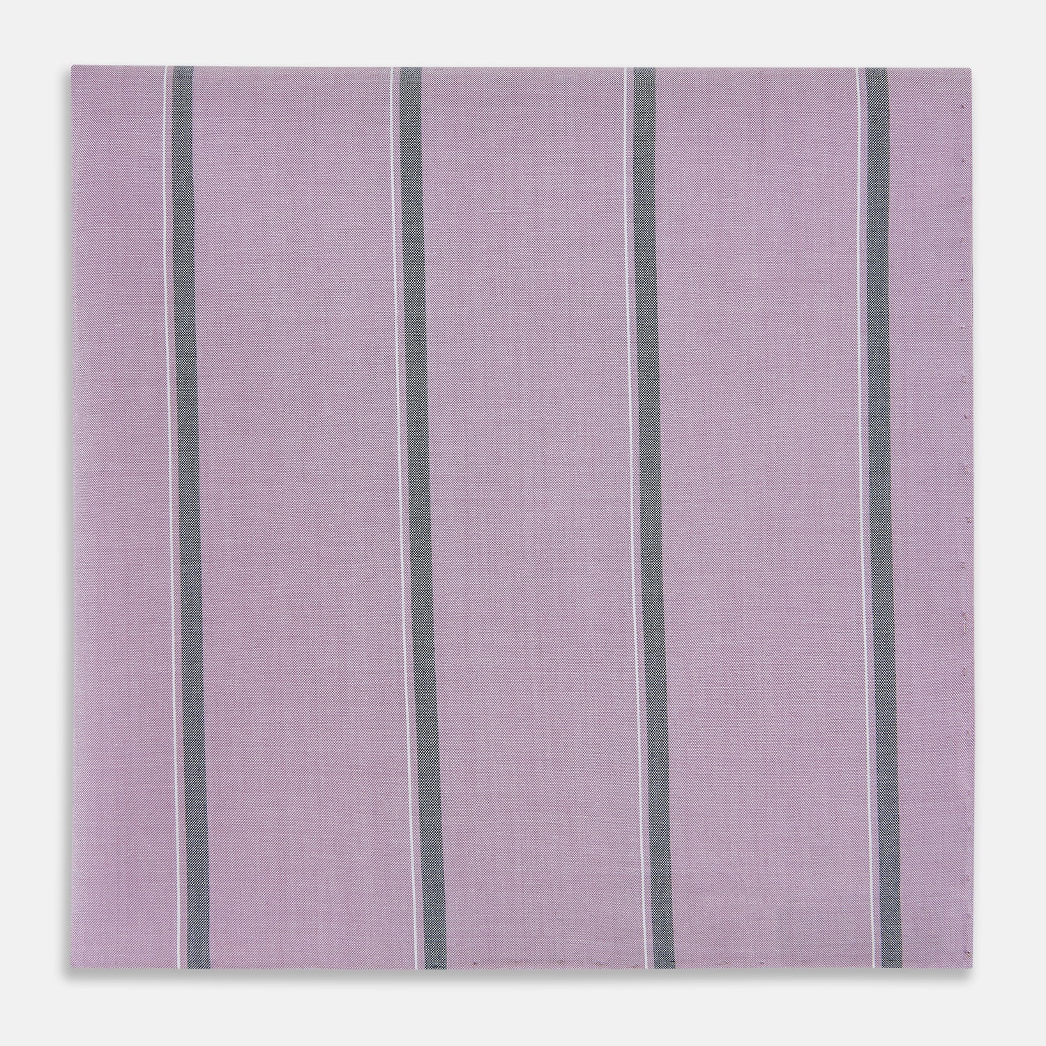 View 1 of product Antique Pink Track Stripe Hand-Rolled Handkerchief