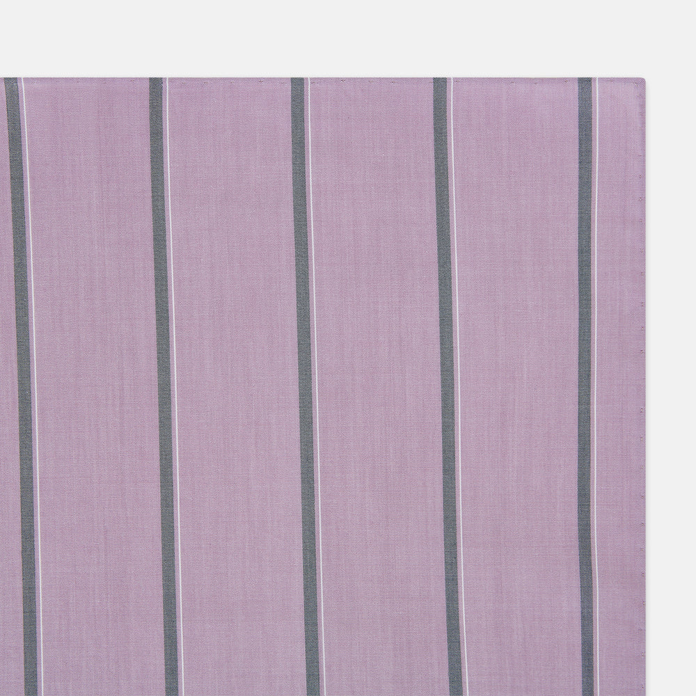 Antique Pink Track Stripe Hand-Rolled Handkerchief
