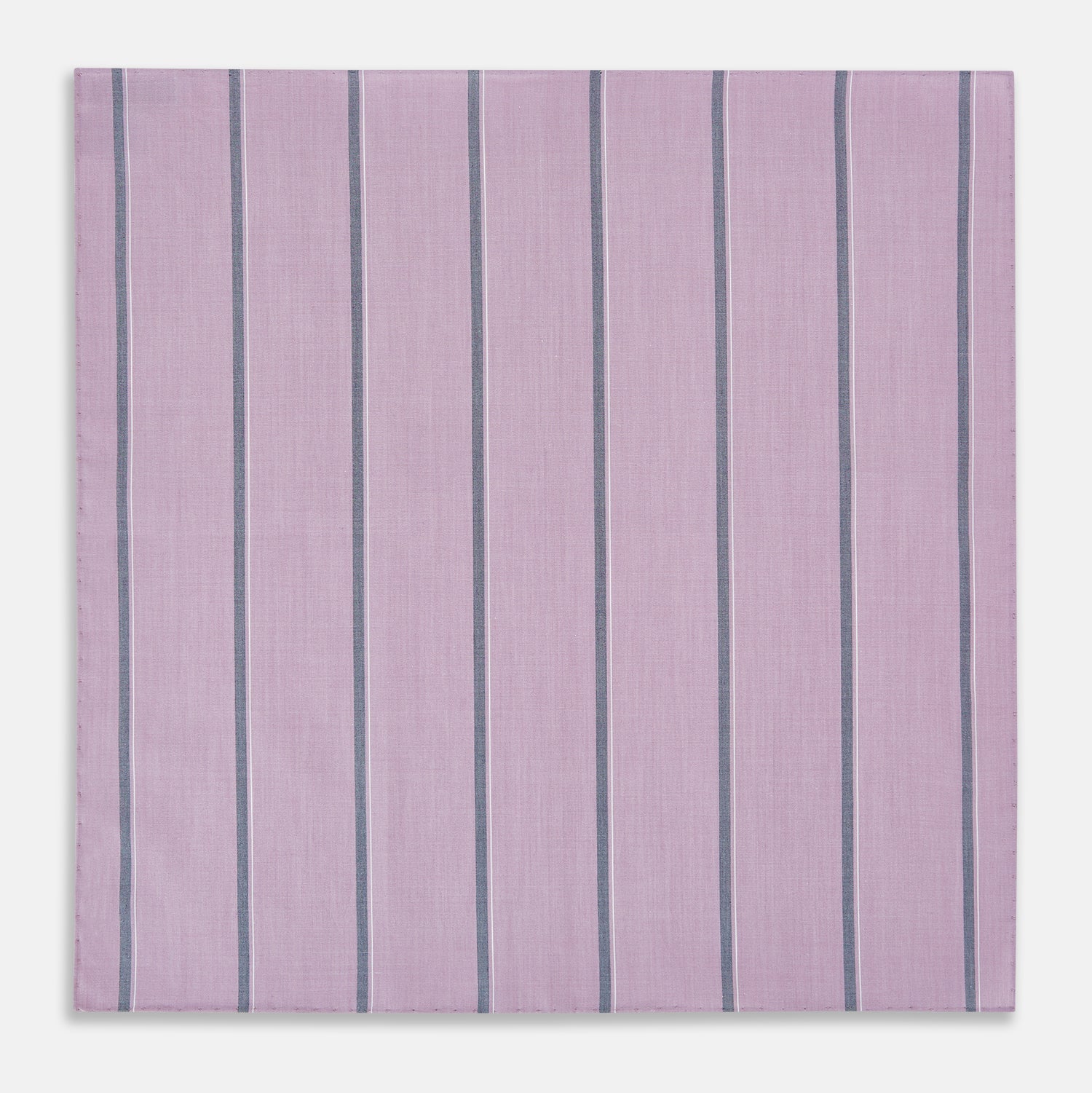 View 3 of product Antique Pink Track Stripe Hand-Rolled Handkerchief