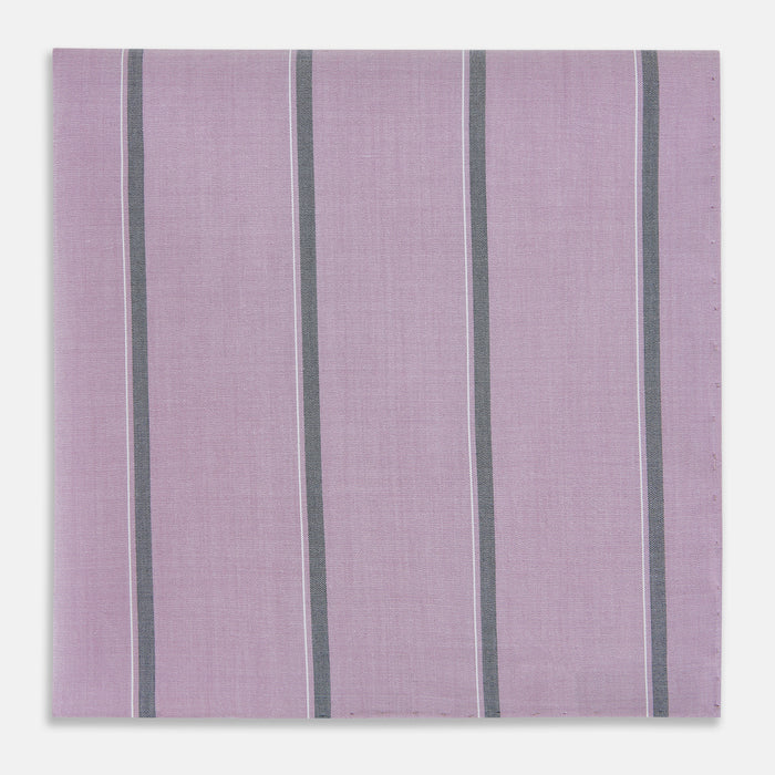 Antique Pink Track Stripe Hand-Rolled Handkerchief Image 3