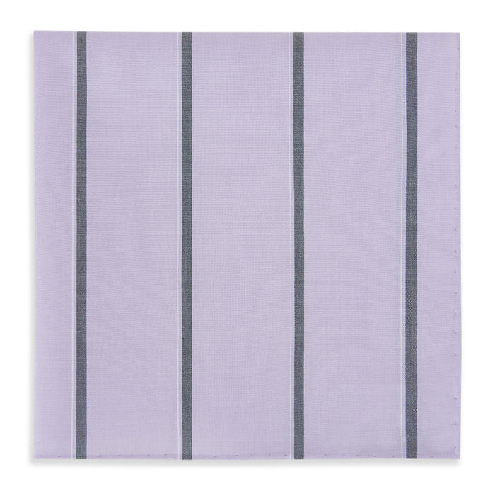 Lilac Track Stripe Hand-Rolled Handkerchief Image 3