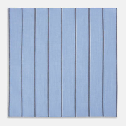 Sky Blue Track Stripe Hand-Rolled Handkerchief Image 2