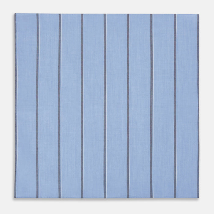Sky Blue Track Stripe Hand-Rolled Handkerchief Image 2