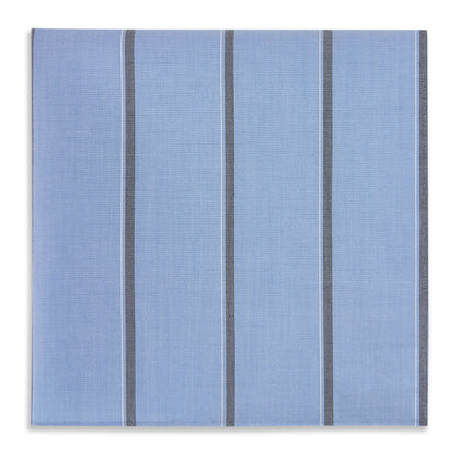 Sky Blue Track Stripe Hand-Rolled Handkerchief Image 3