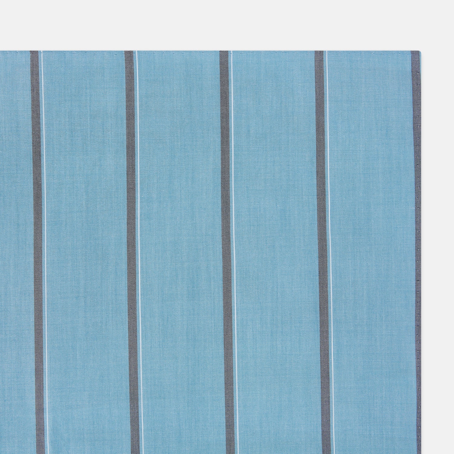 View 2 of product Cendre Blue Track Stripe Hand-Rolled Handkerchief