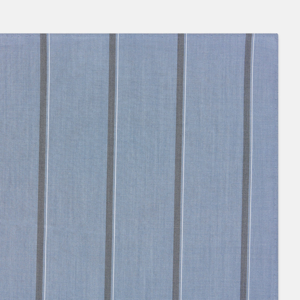Steel Blue Track Stripe Hand-Rolled Handkerchief