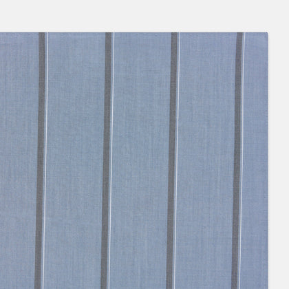 Steel Blue Track Stripe Hand-Rolled Handkerchief Image 1