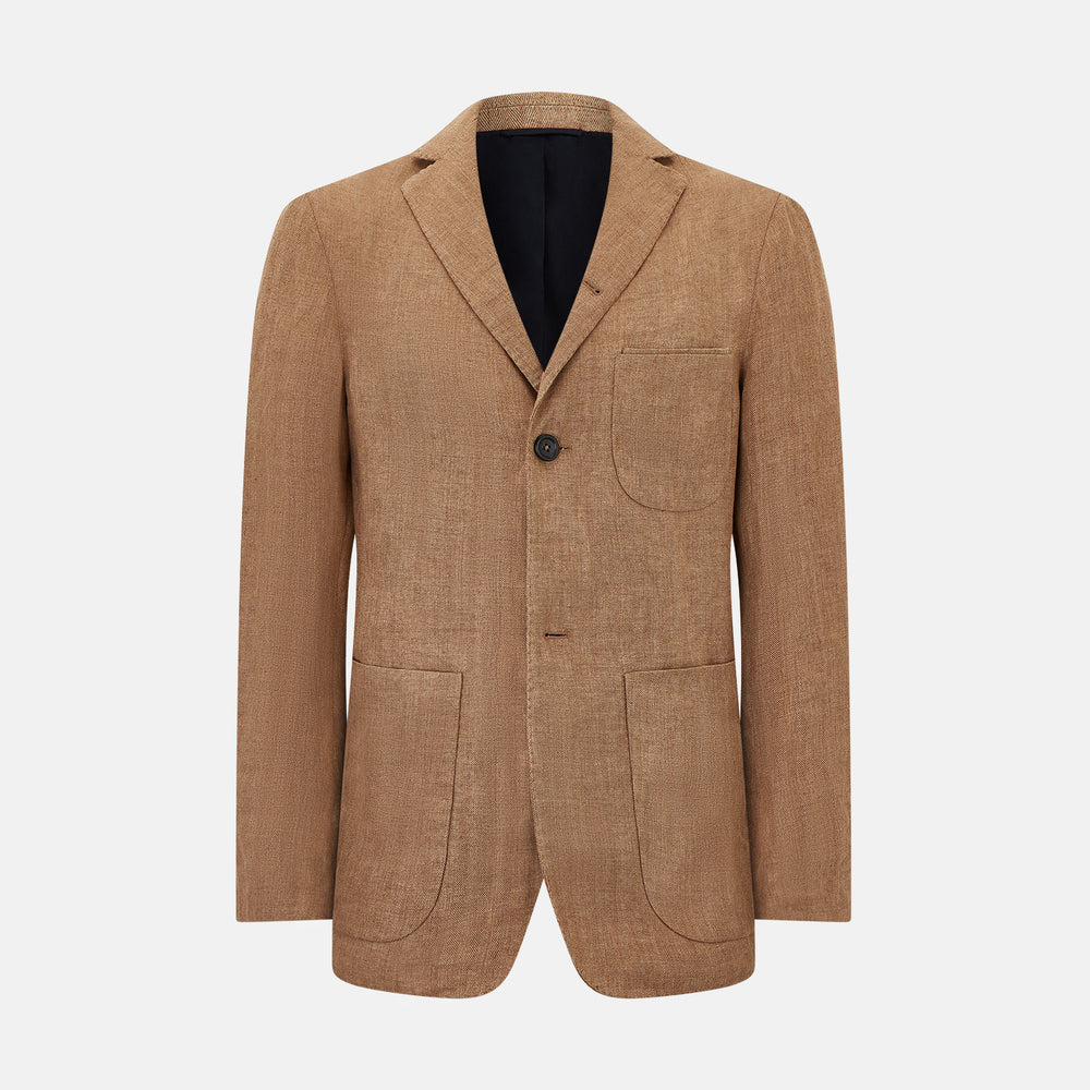 Camel Linen Amberley Blazer 48