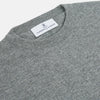 View 2 of product The Turnbull & Asser Flannel Grey Crew Neck Cashmere Jumper is shown flat on a white background.