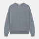 The Turnbull & Asser Flannel Grey Crew Neck Cashmere Jumper is shown flat on a white background.