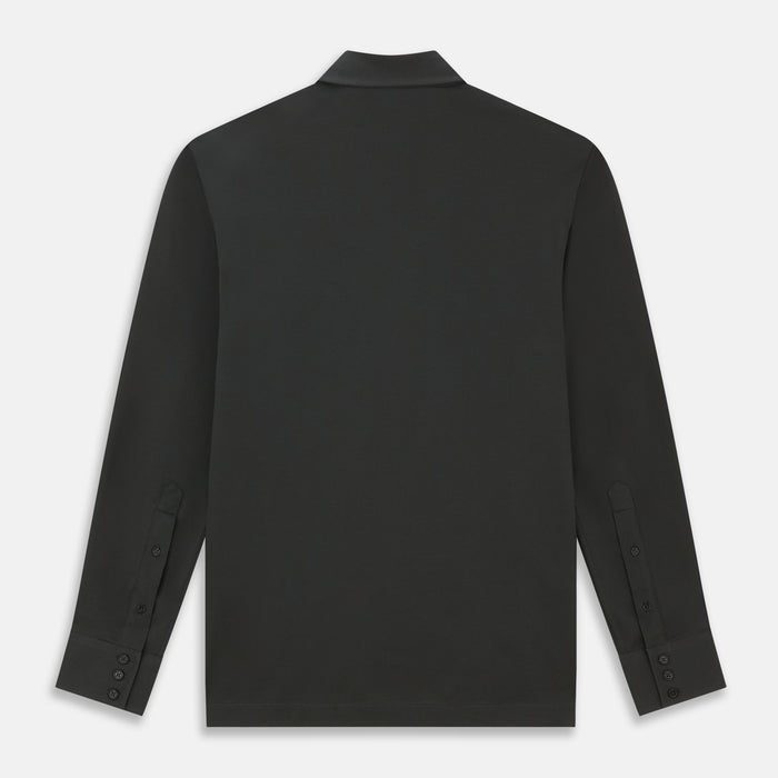 Moss Green Pique Shirt Image 2