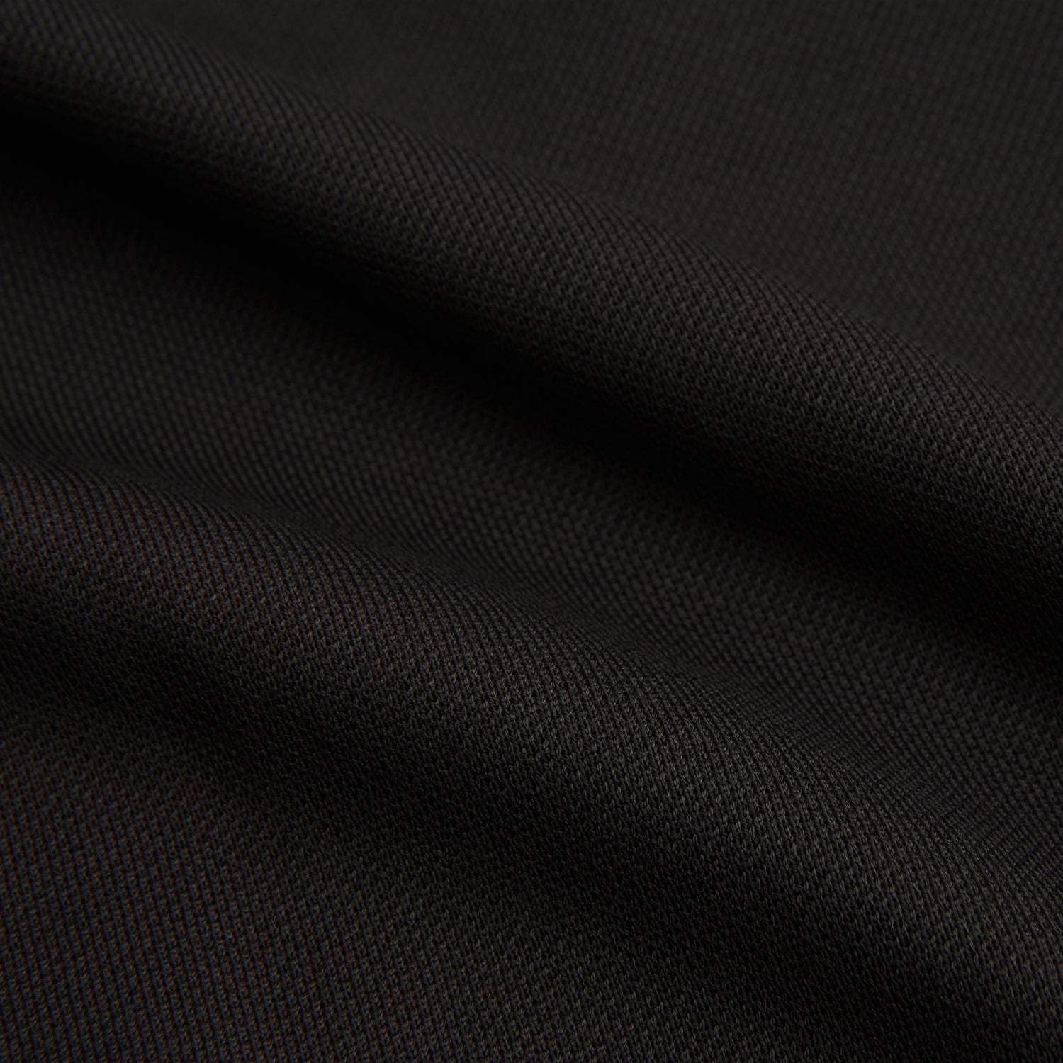 View 6 of product A Brown Pique Shirt by Turnbull & Asser, featuring long sleeves, a collar, and a single chest pocket, is laid flat on a white background.