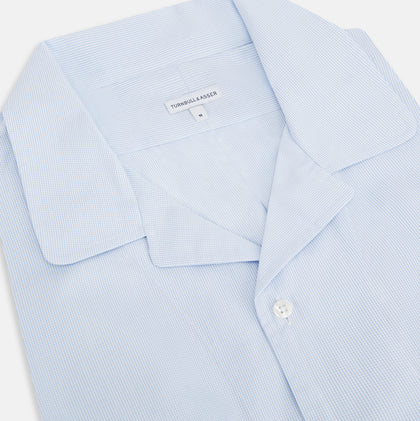 Pale Blue Fine Micro Check Nightshirt Image 1