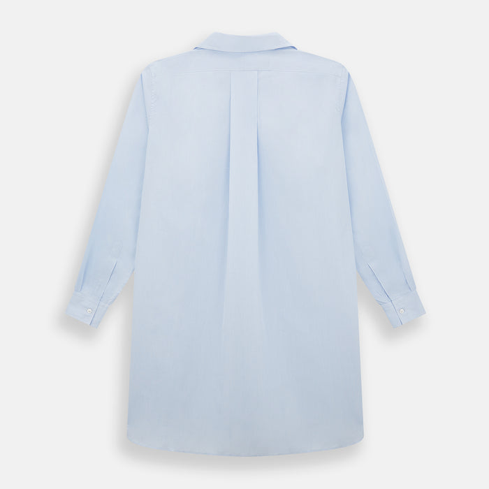 Pale Blue Fine Micro Check Nightshirt Image 2