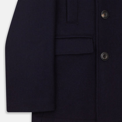 Navy Lambswool Redford Peacoat Image 2