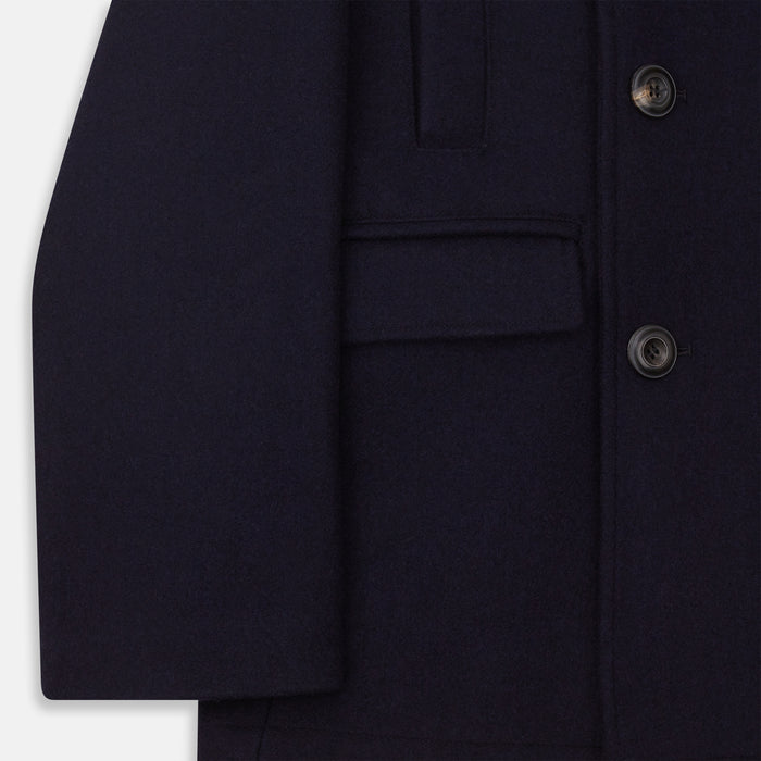 Navy Lambswool Redford Peacoat Image 2