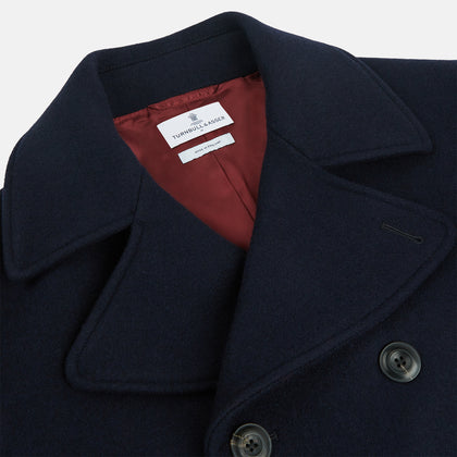 Navy Lambswool Redford Peacoat Image 1