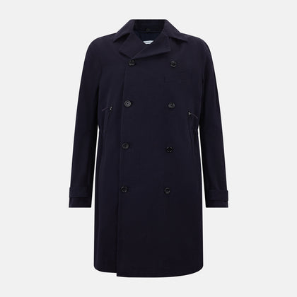 Navy Long Albert Trench Coat