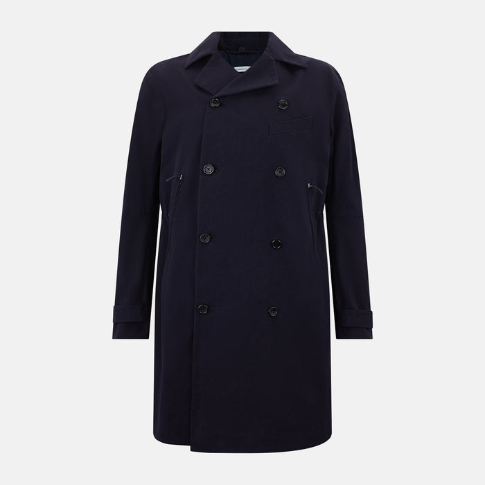 Navy Long Albert Trench Coat