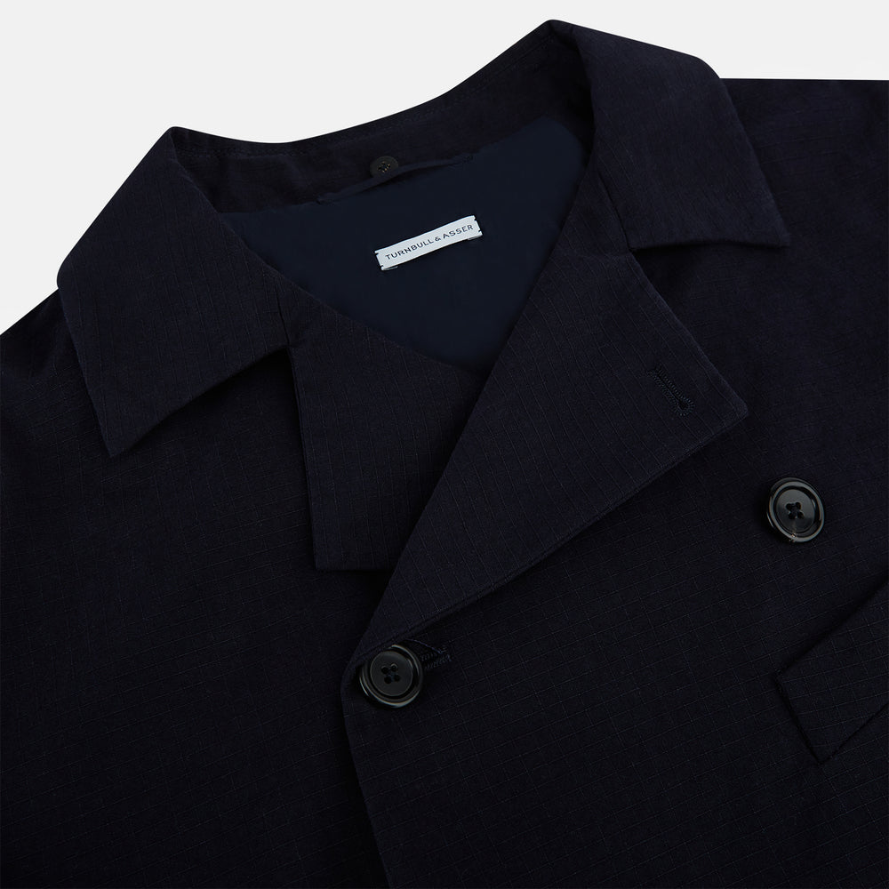 Navy Long Albert Trench Coat 48