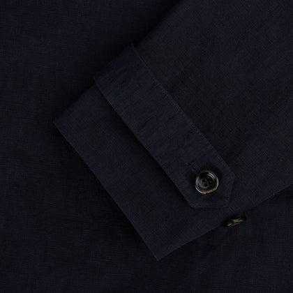 Navy Long Albert Trench Coat Image 3