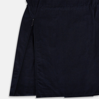 Navy Long Albert Trench Coat Image 5