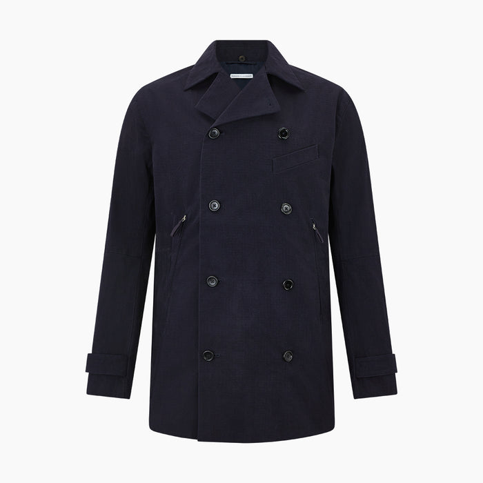 Navy Short Albert Trench Coat Image 6