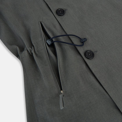 Shadow Grey Short Albert Trench Coat Image 4