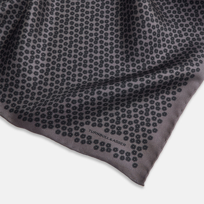 Floral Purple Pocket Square in Silk Image 1
