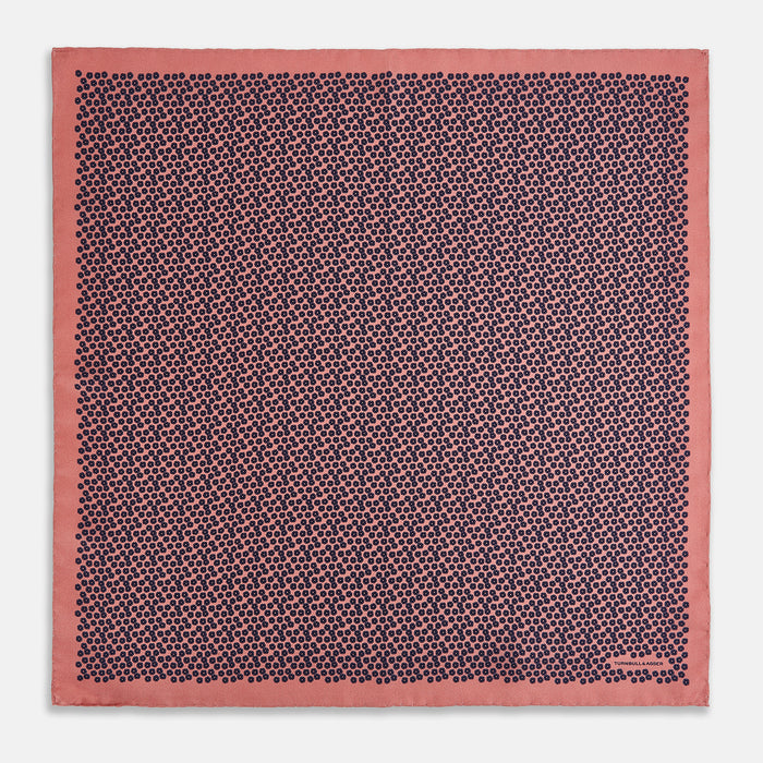Floral Pink Pocket Square in Silk Image 3