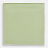 View 3 of product The Turnbull & Asser Mint and Ecru Piped Silk Pocket Square features a mint green silk fabric with subtle sheen and ecru piping, perfect for formal attire. "Turnbull & Asser" is embroidered in white in one corner.