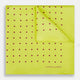 The Turnbull & Asser Chartreuse and Mauve Spot Silk Pocket Square features evenly spaced mauve dots and a branded corner—an ideal accessory to enhance your formal look.