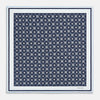 View 4 of product Navy Floral Tile Silk Pocket Square OS