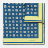 View 1 of product Azzurro Floral Tile Silk Pocket Square OS