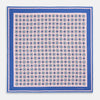 View 4 of product Light Pink Floral Tile Silk Pocket Square OS