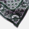 View 2 of product Forest Green Square-Patterned and Paisley Patterned Silk Pocket Square OS