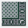 View 3 of product Forest Green Square-Patterned and Paisley Patterned Silk Pocket Square OS