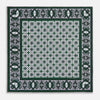 View 4 of product Forest Green Square-Patterned and Paisley Patterned Silk Pocket Square OS