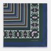 View 3 of product Forest Green Dots and Paisley Silk Pocket Square OS