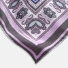 View 2 of product Lilac Dots and Paisley Silk Pocket Square OS