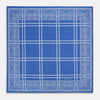 View 4 of product Avio Blue Paisley Bandana Patterned Silk Pocket Square OS