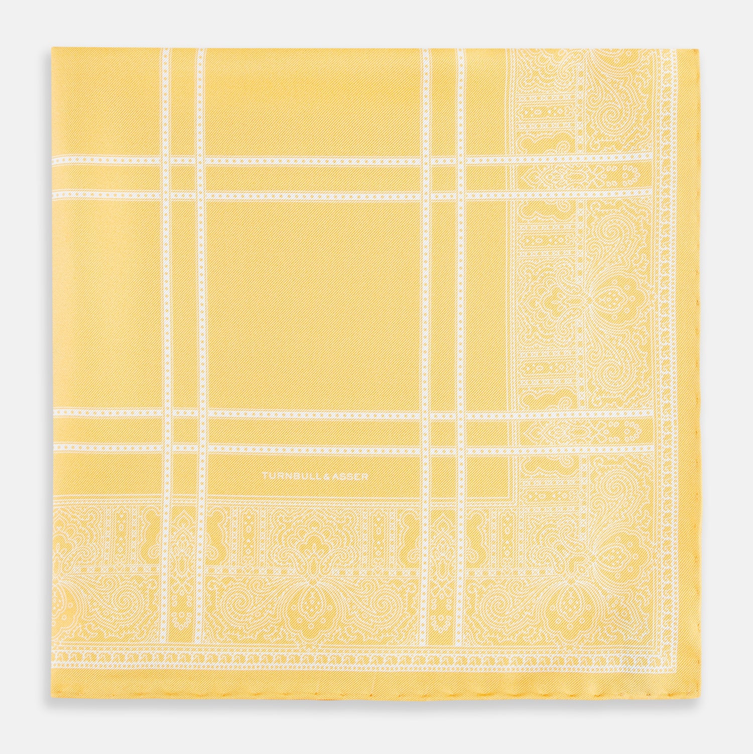 View 3 of product Banana Paisley Bandana Patterned Silk Pocket Square OS