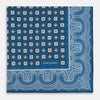 View 3 of product Azzurro Floral Tile and Paisley Silk Pocket Square OS