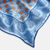 View 2 of product Blue Floral Tile and Paisley Silk Pocket Square OS