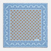 View 4 of product Blue Floral Tile and Paisley Silk Pocket Square OS